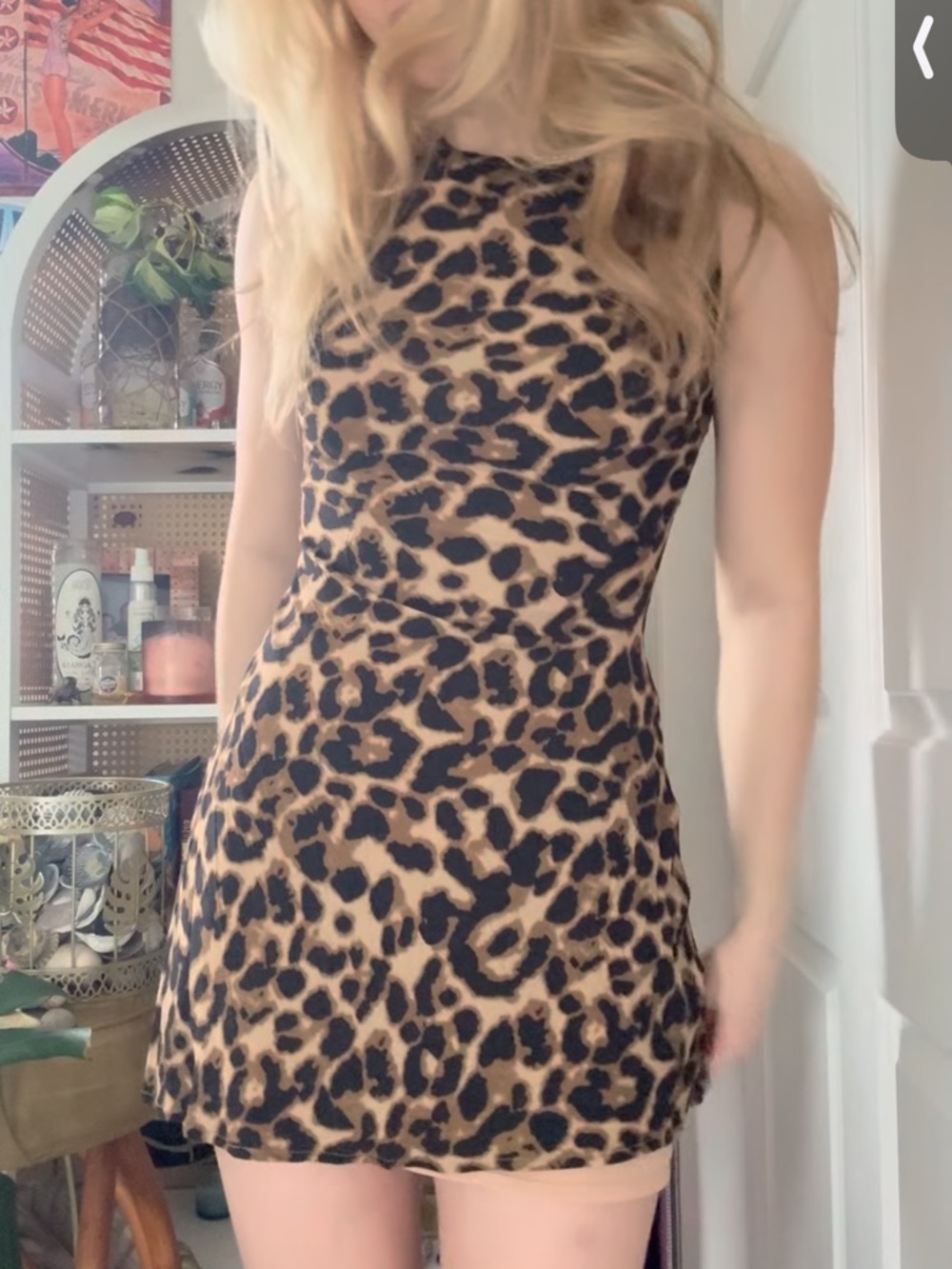 Princess Polly Leopard Print Mini Dress in Brown and Black - Picture 3 of 3